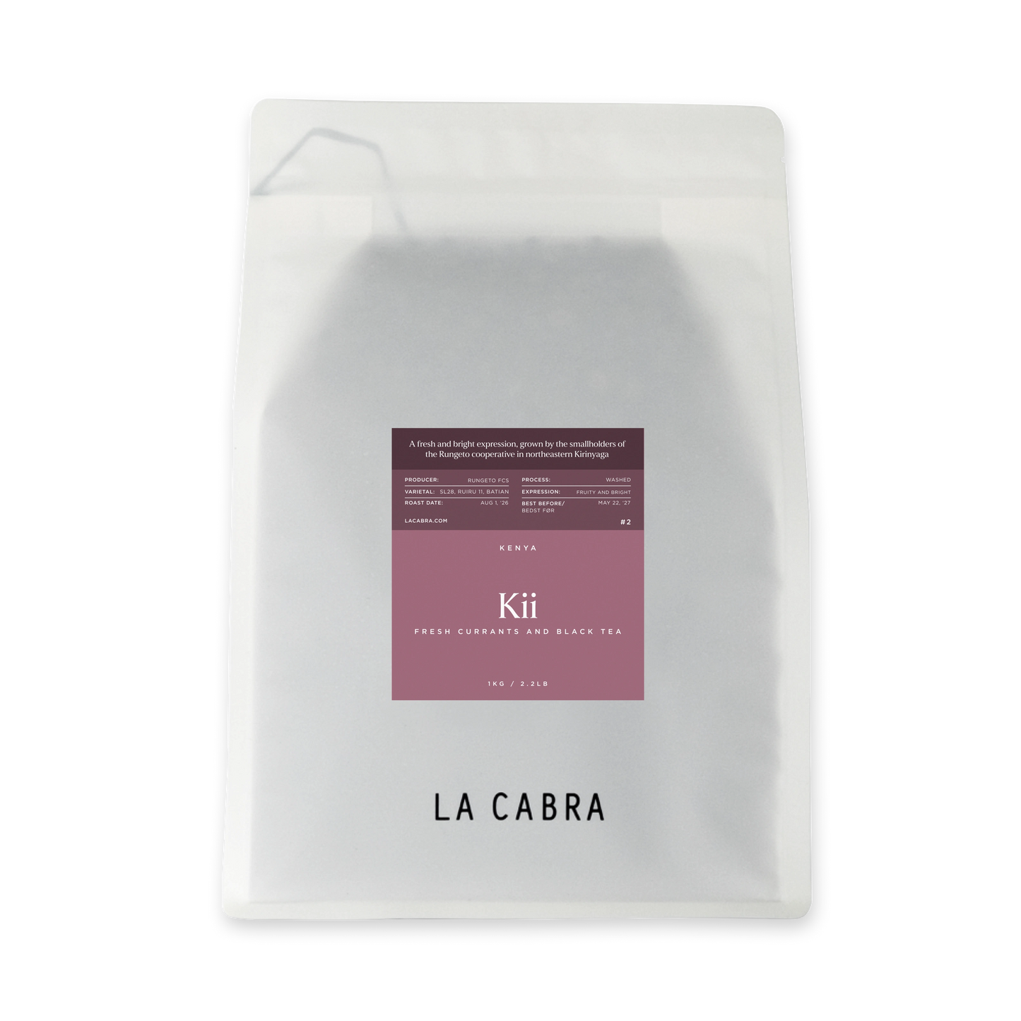 Kii Kenya Whole bean coffee 1kg from La Cabra