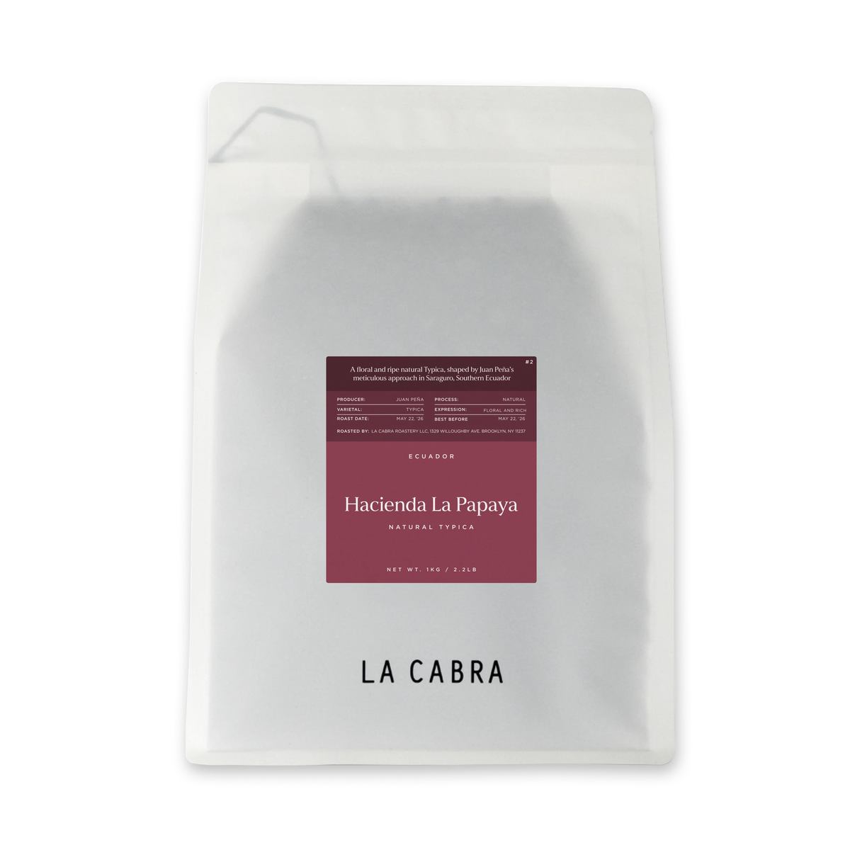 Hacienda La Papaya Natural Typica La Cabra Highlight Coffee bag 1kg