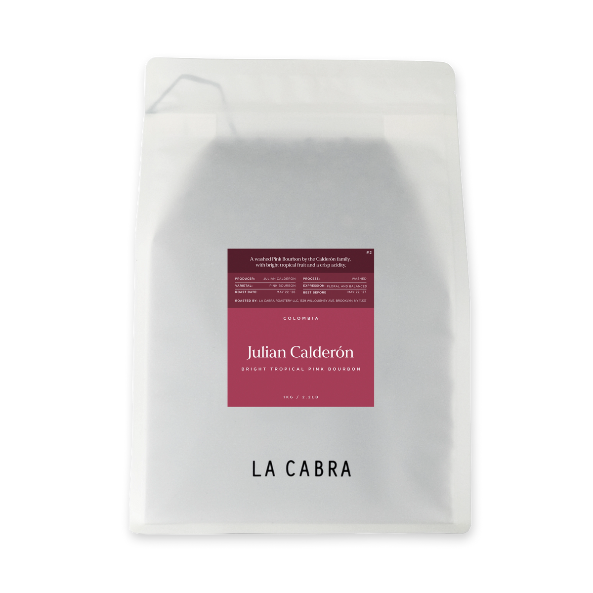 Julian Calderón Pink Bourbon La Cabra Highlight Coffee Bag 1kg