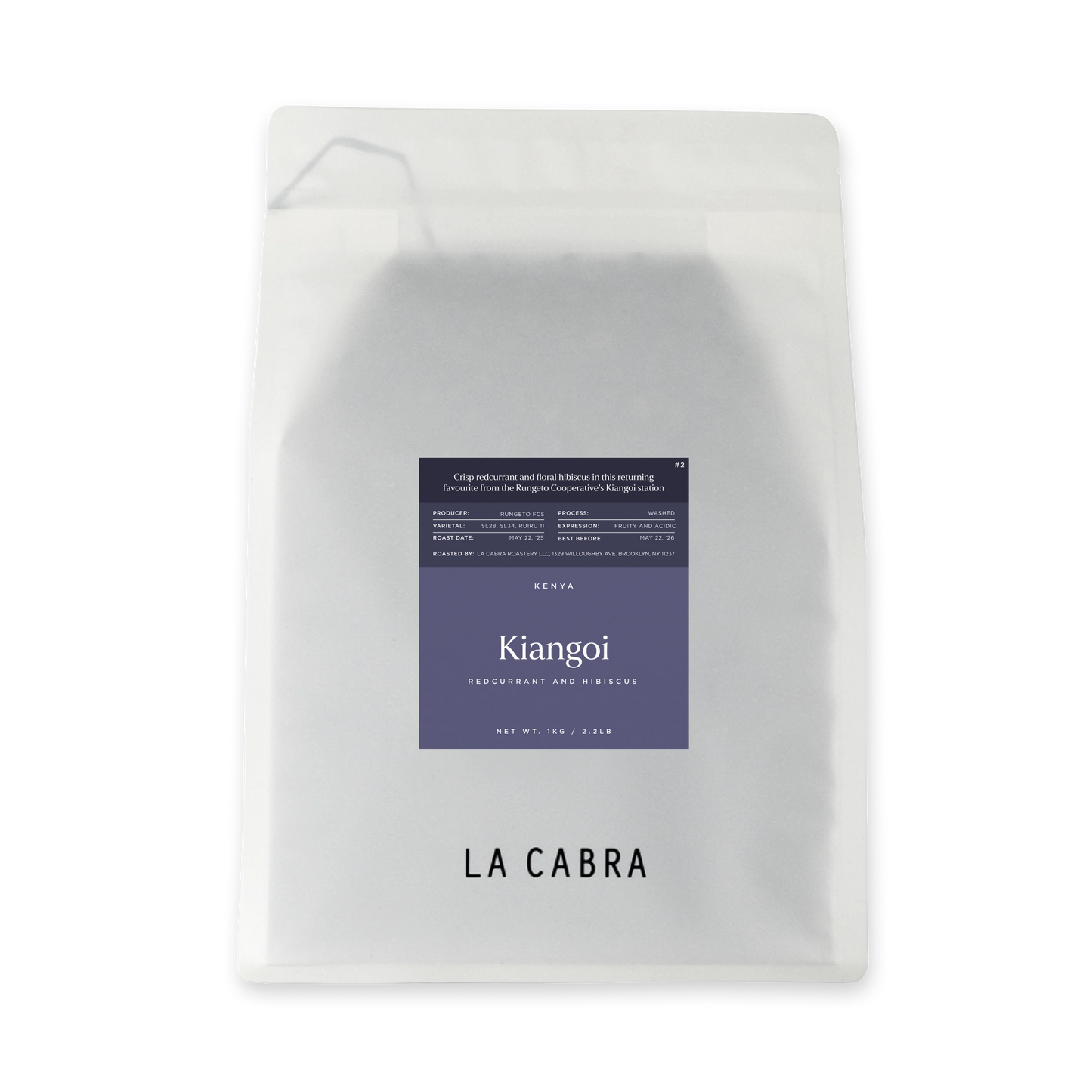 Kiangoi 1kg Whole Bean Coffee La Cabra