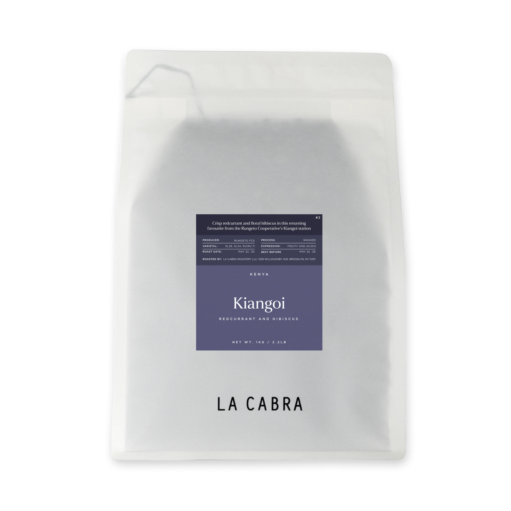 Kiangoi 1kg Whole Bean Coffee La Cabra