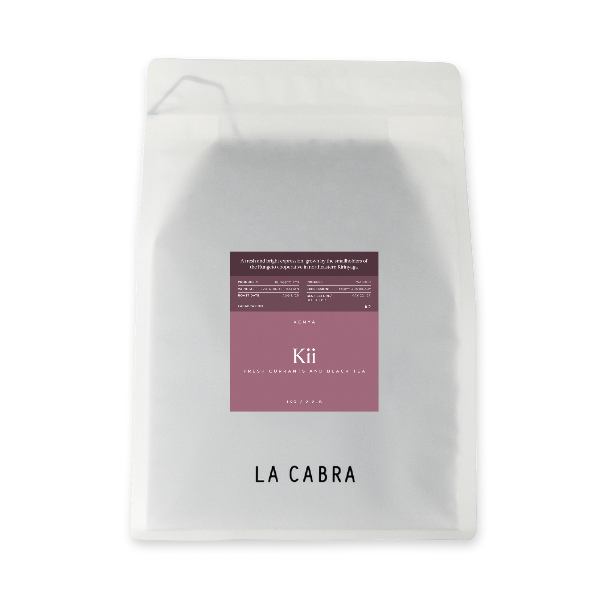 Kii Kenya Whole bean coffee 1kg from La Cabra