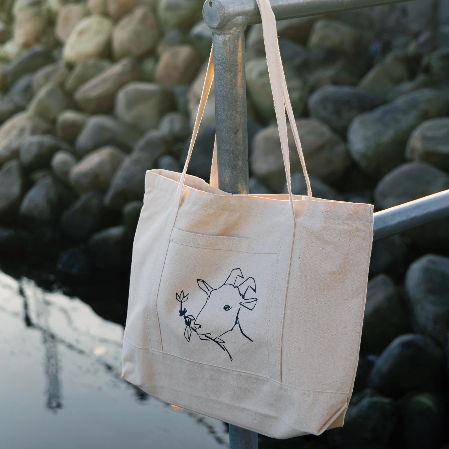 La Cabra Tote Bag Hanging