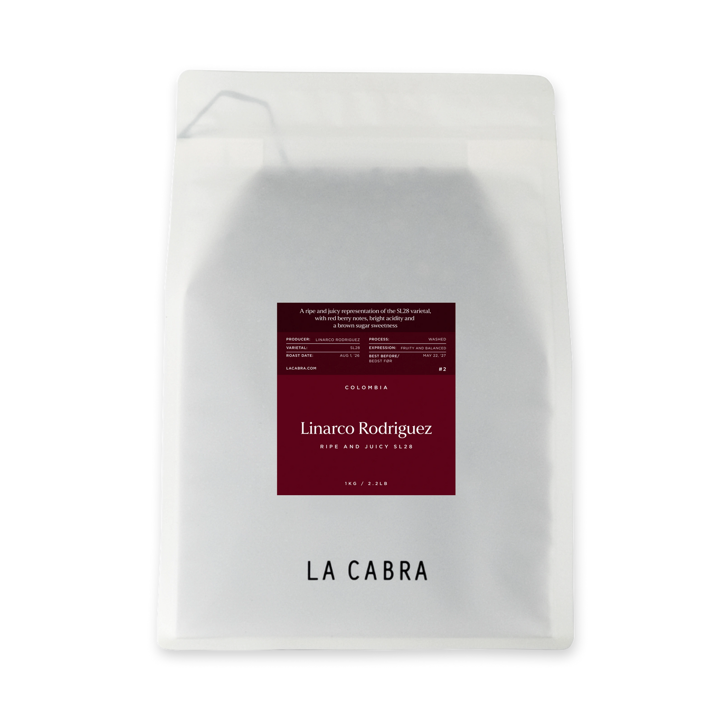 Linarco Rodriguez SL28 Whole Coffee 1kg La Cabra